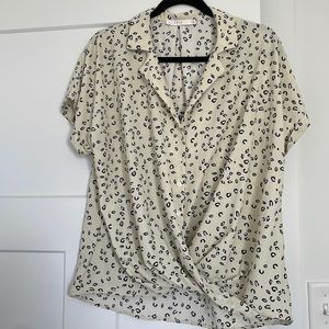 5 for $45 Lush Short Sleeve Surplice Style Blouse